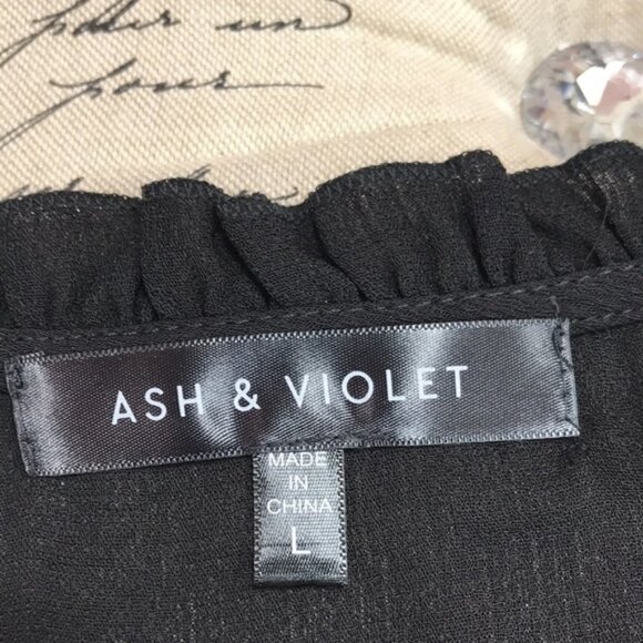 Ash & Violet Solid Cinch-Front Top - Picture 7 of 7